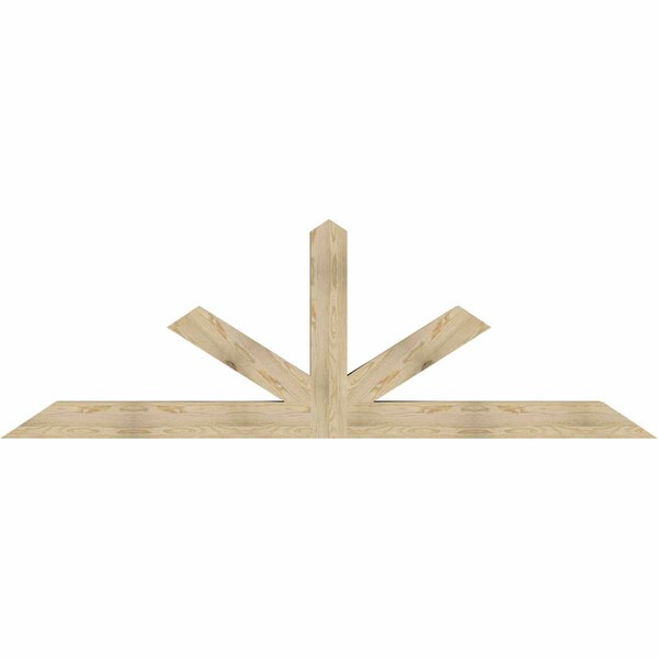 Ekena Millwork Saratoga Rough Sawn Timber Gable Bracket, Douglas Fir, 108"W x 36"H x 6"D x 6"F, 8/12 Pitch GBW108X36X0606SAR00RDF - main